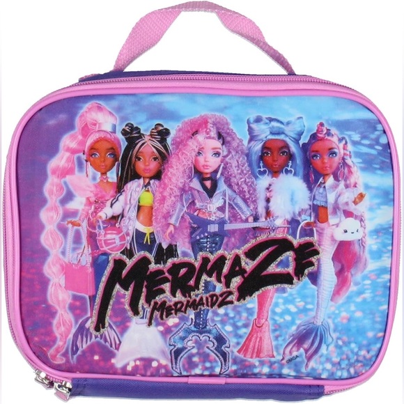 Mermaze Mermaidz Kids Backpack 2 Piece Set with Detachable Lunch Box (NWT)purple - Picture 5 of 7